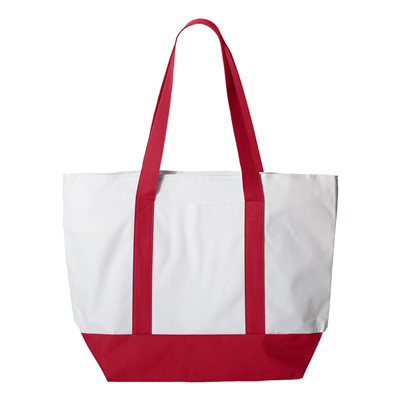 Tote Bag Zippered - Red