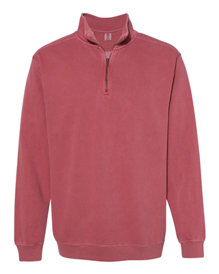 Quarter Zip Sweatshirt - Crimson