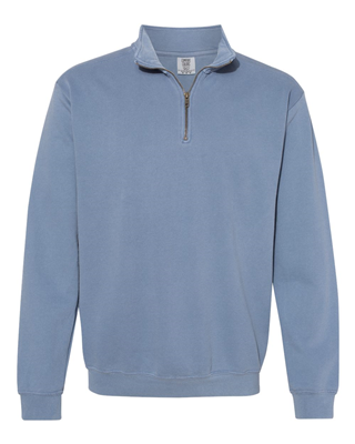 Quarter Zip Sweatshirt - Blue Jean