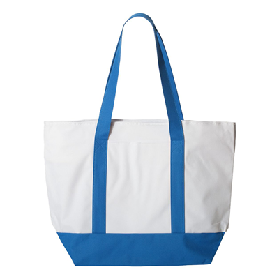 Tote Bag Zippered - Royal Blue